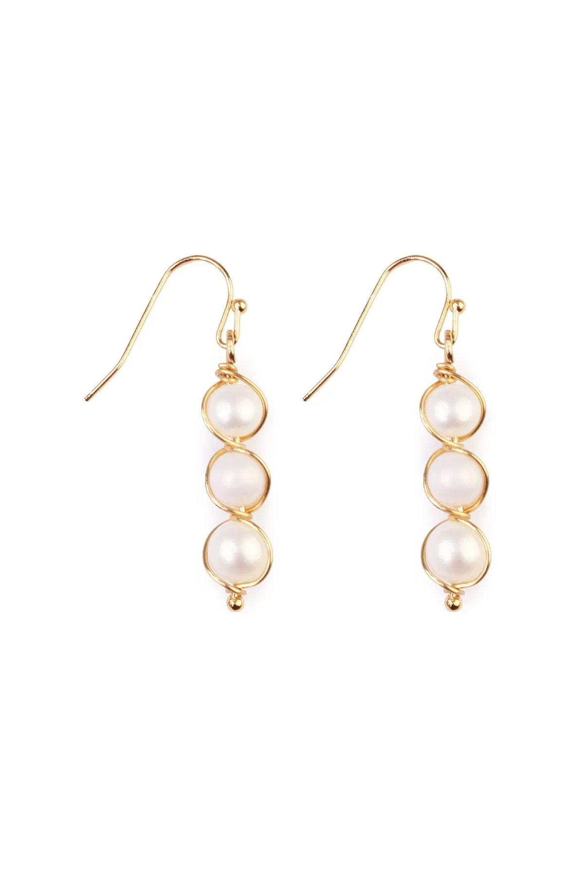 25404 - Pearl Wired Wrap Earrings