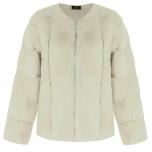 3/4 Sleeve Faux Fur Jacket