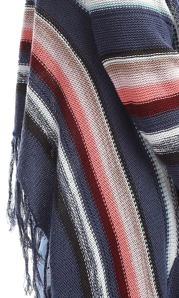 51347 Multistriped Flowy Cardigan
