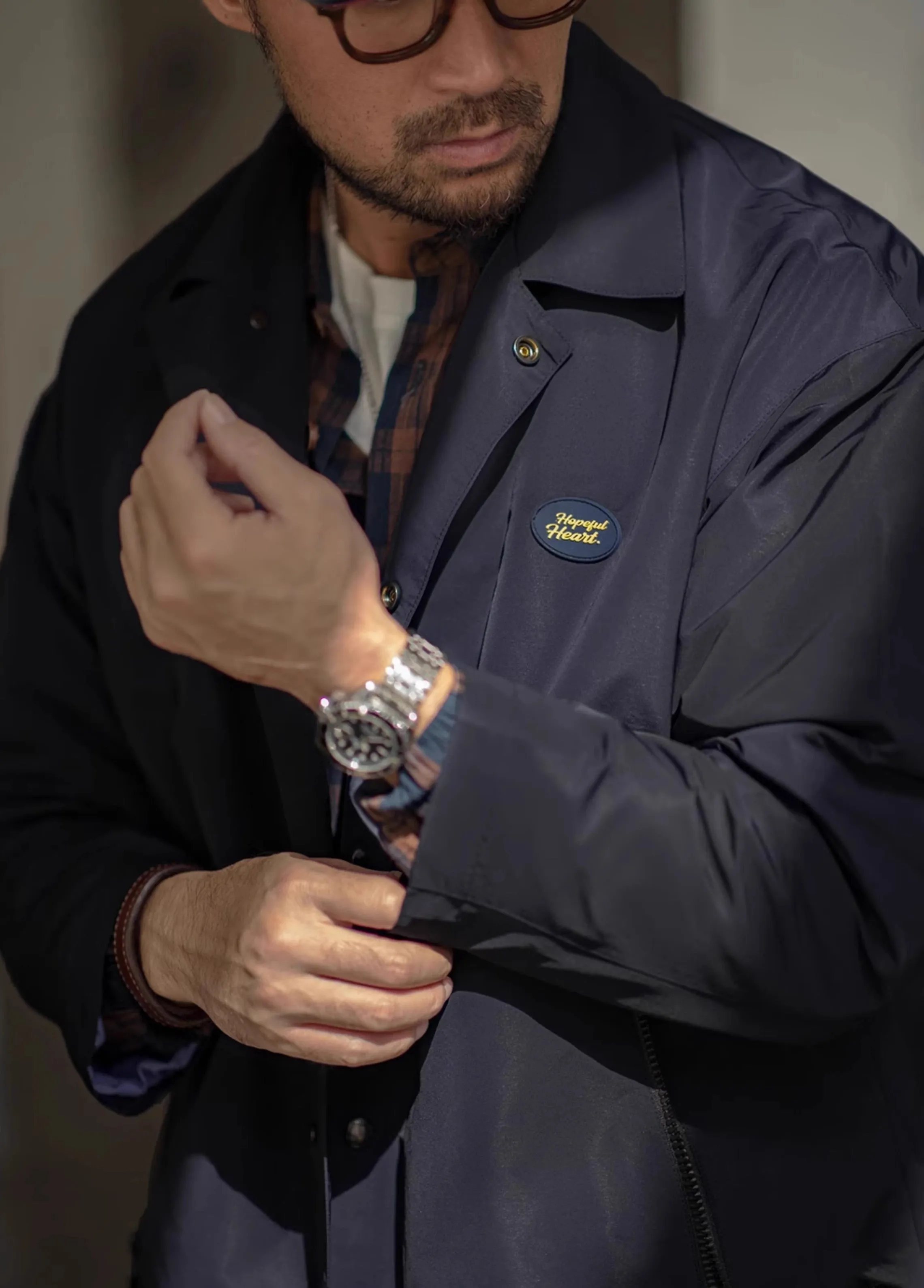 American Retro Teflon Three-Proof Lapel Windbreaker Men's Jacket