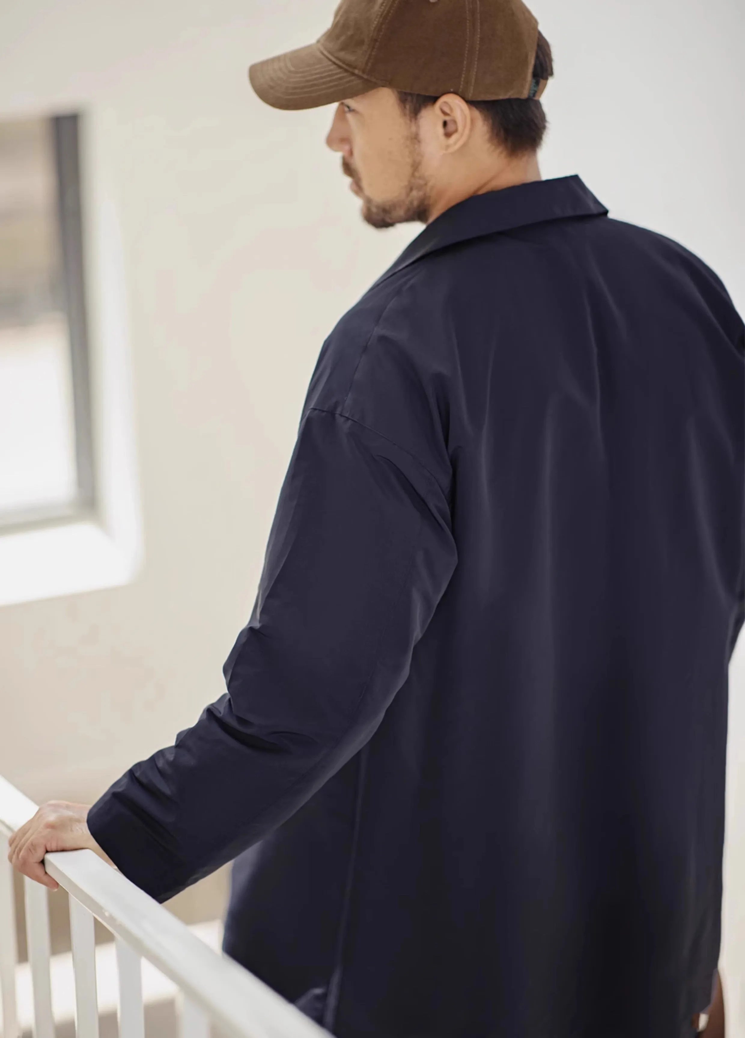 American Retro Teflon Three-Proof Lapel Windbreaker Men's Jacket
