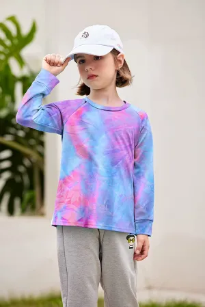 Arshiner Girls Casual Tie Dye Crewneck Long Sleeve Sweaters
