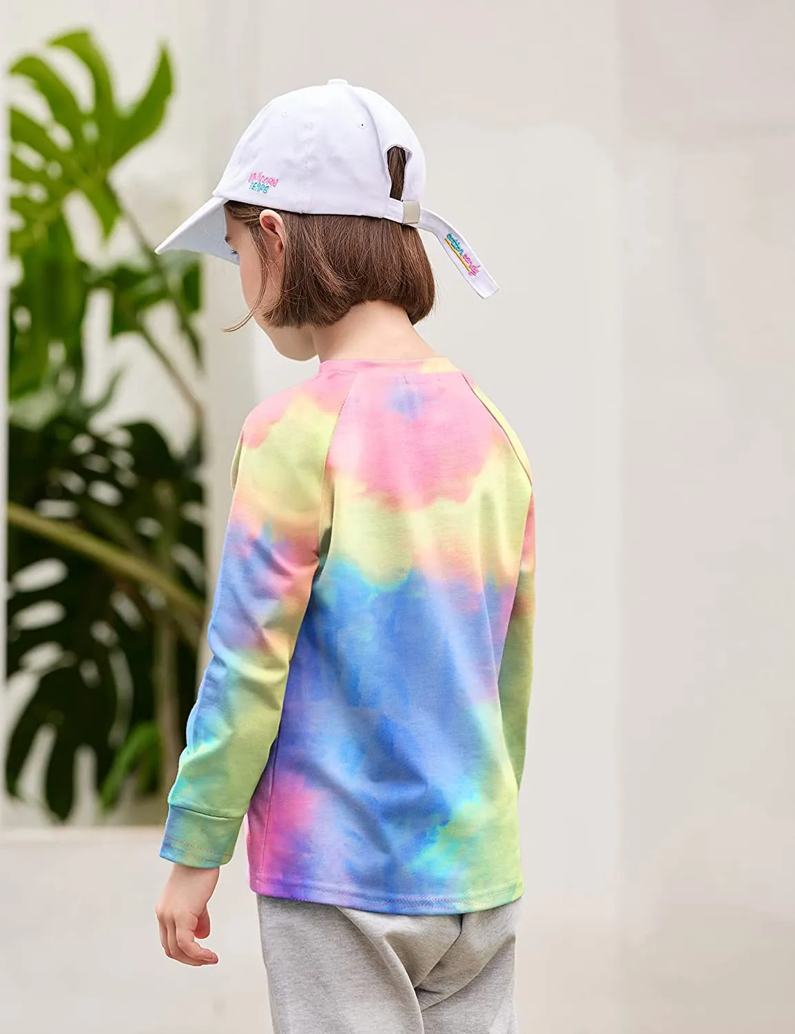 Arshiner Girls Casual Tie Dye Crewneck Long Sleeve Sweaters