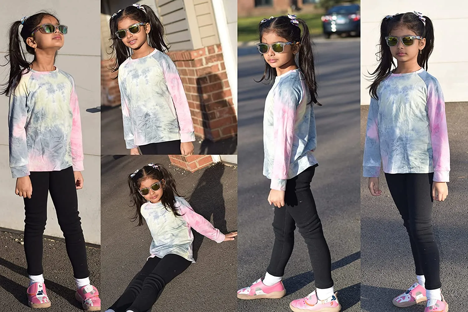 Arshiner Girls Casual Tie Dye Crewneck Long Sleeve Sweaters