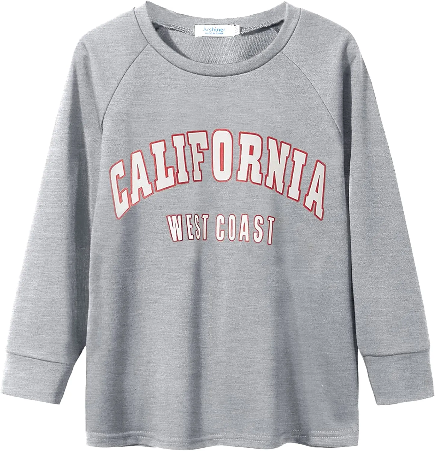 Arshiner Girls Casual Tie Dye Crewneck Long Sleeve Sweaters