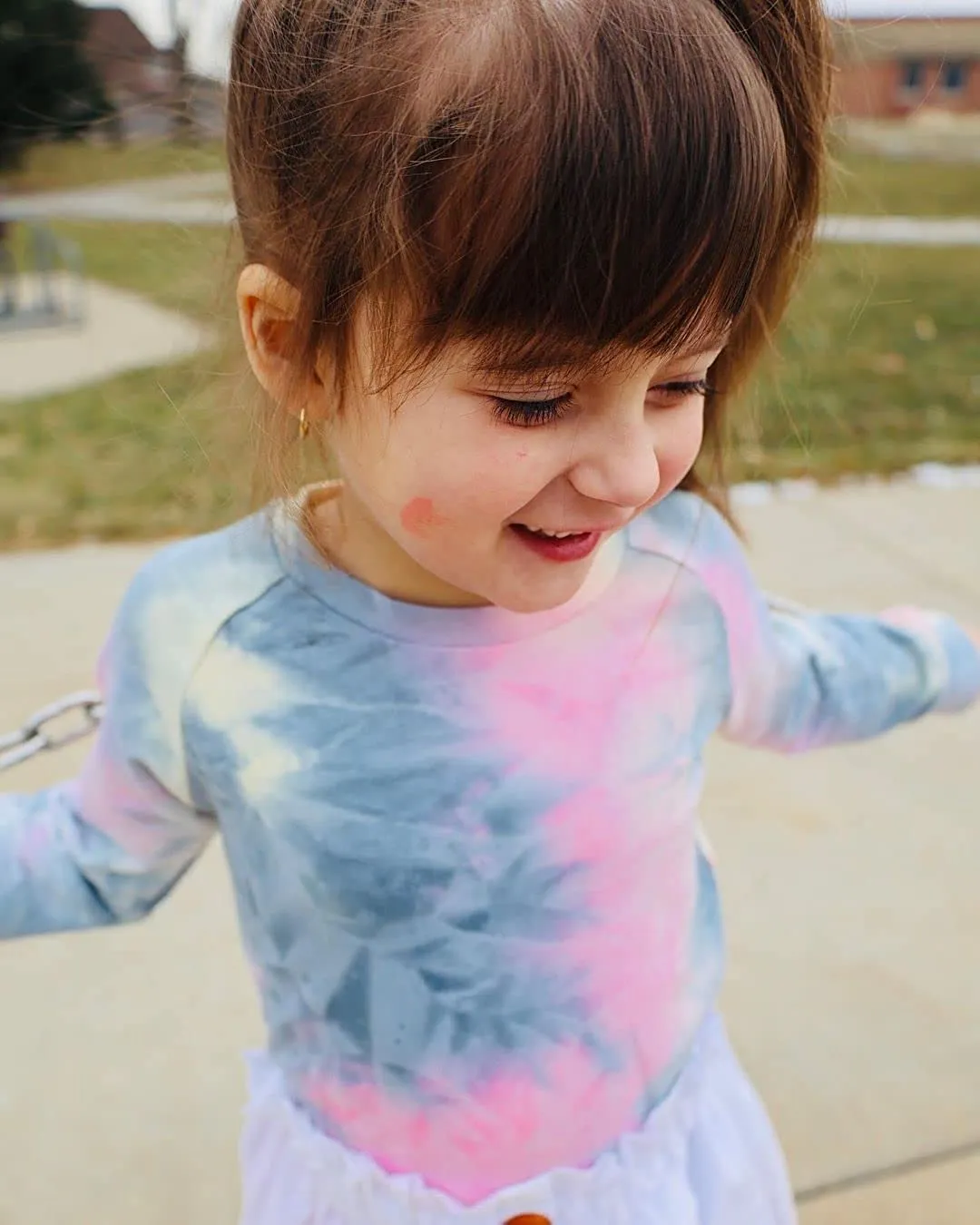 Arshiner Girls Casual Tie Dye Crewneck Long Sleeve Sweaters