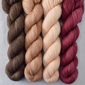 Black Cherry, Bruin, Milk Chocolate, Muslin - Yummy 2-Ply Quartet