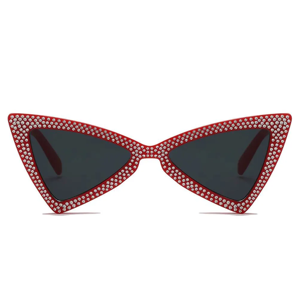 CANBERRA | S1078 - Women Retro Vintage Extreme Cat Eye Sunglasses