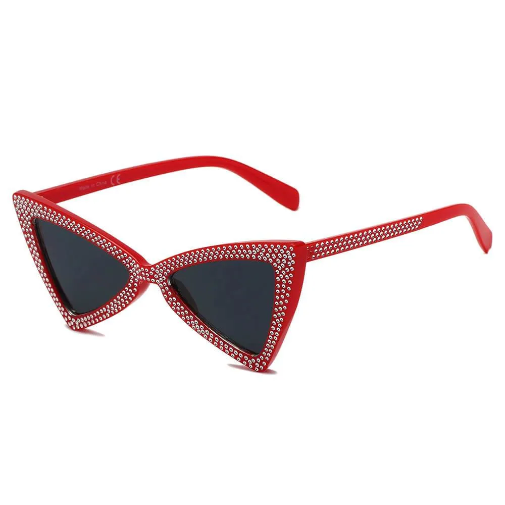 CANBERRA | S1078 - Women Retro Vintage Extreme Cat Eye Sunglasses