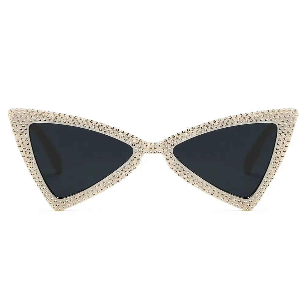 CANBERRA | S1078 - Women Retro Vintage Extreme Cat Eye Sunglasses