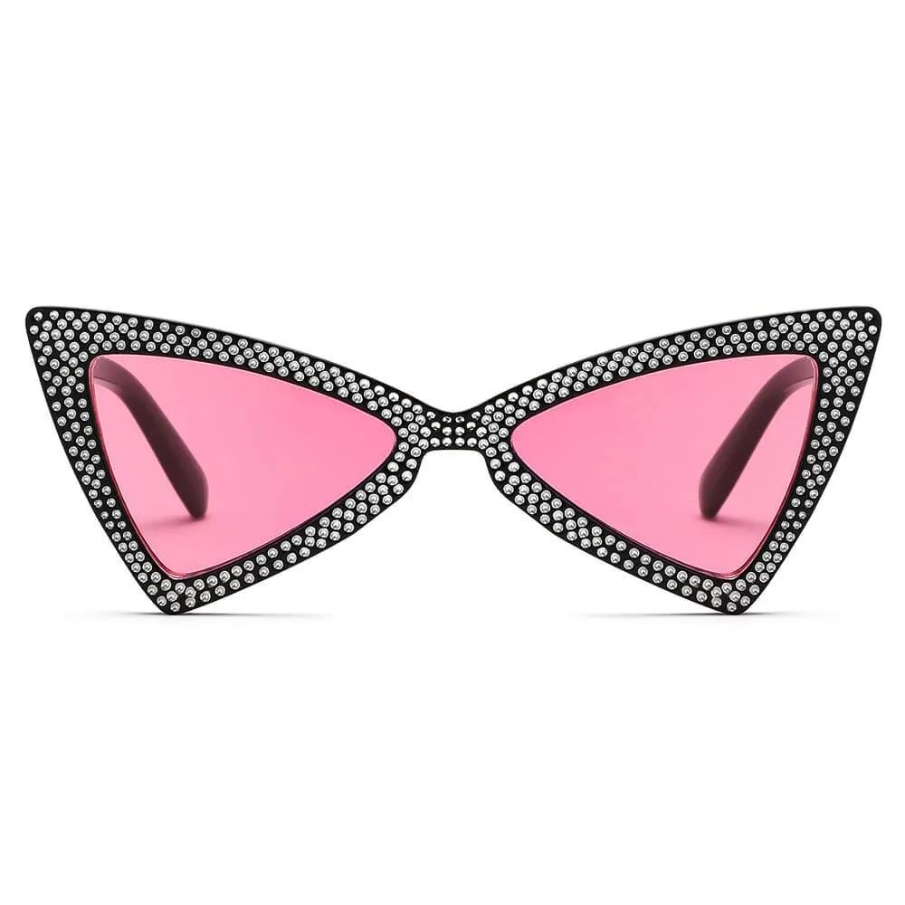 CANBERRA | S1078 - Women Retro Vintage Extreme Cat Eye Sunglasses