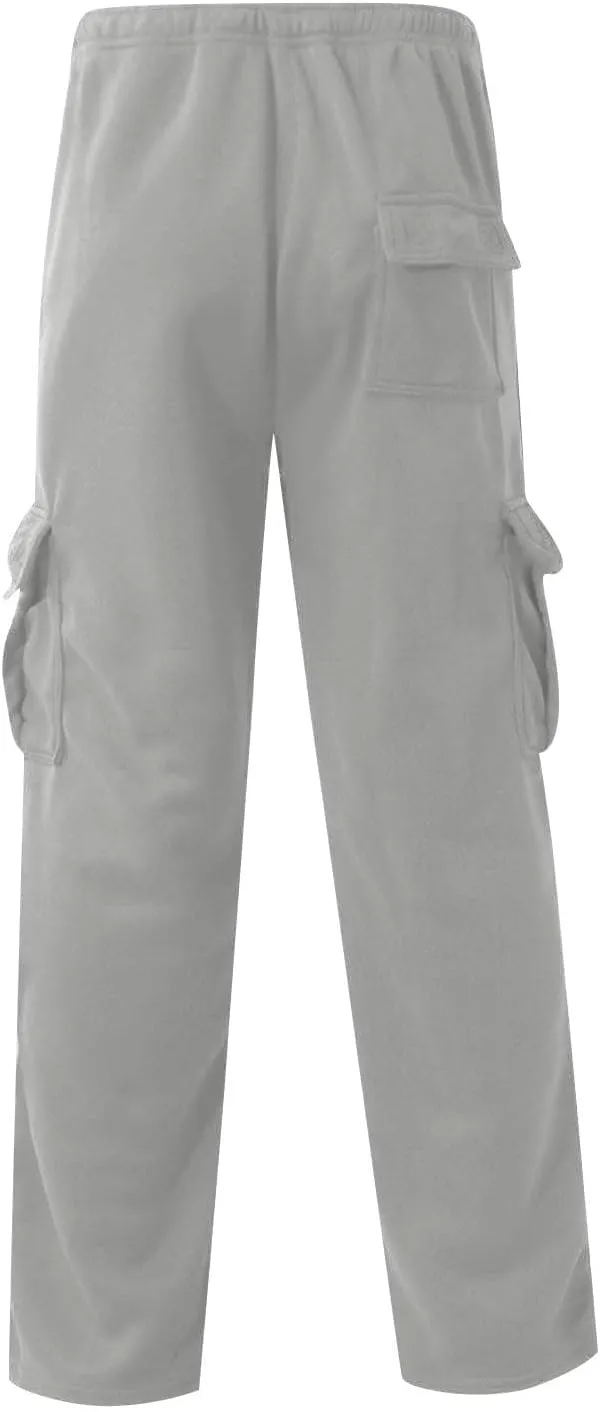 Cargo Sweatpant for Men Drawstring Elastic Waist Baggy Pants Athletic Joggers Track Sweatpant Outdoor Hiking Trousers
