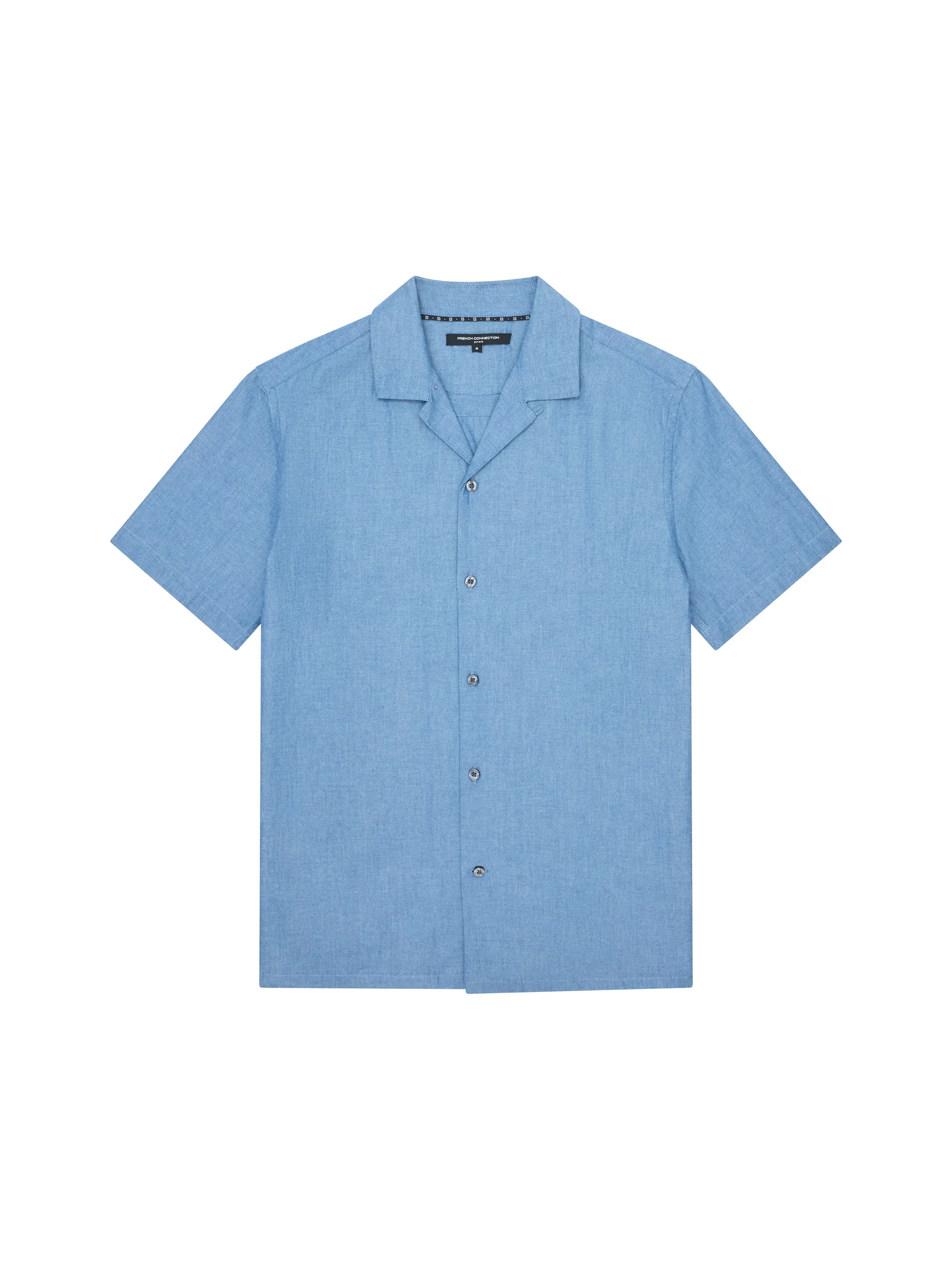 Chambray Denim Revere Short Sleeve Shirt