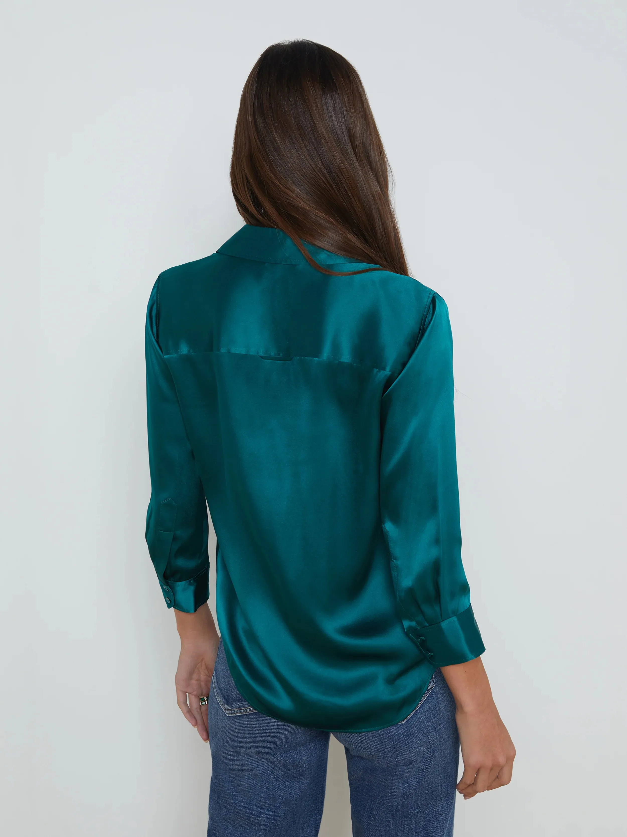 Dani Silk Blouse - Ocean Teal