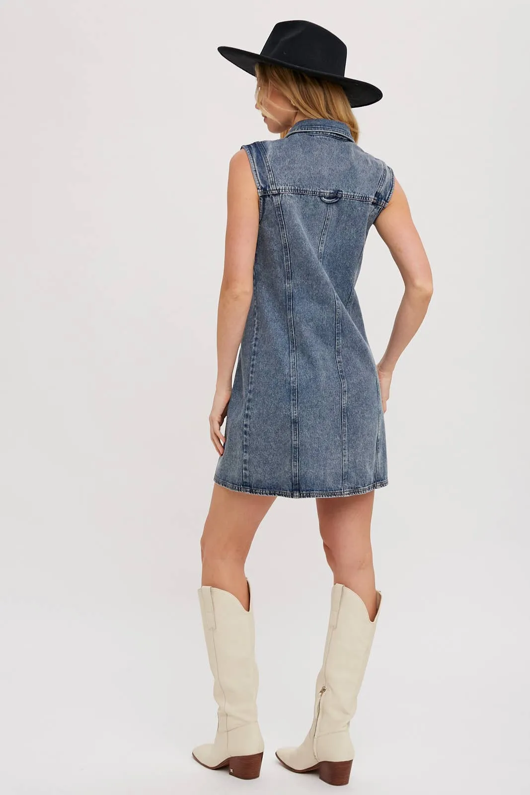 Denim Vest Up Dress