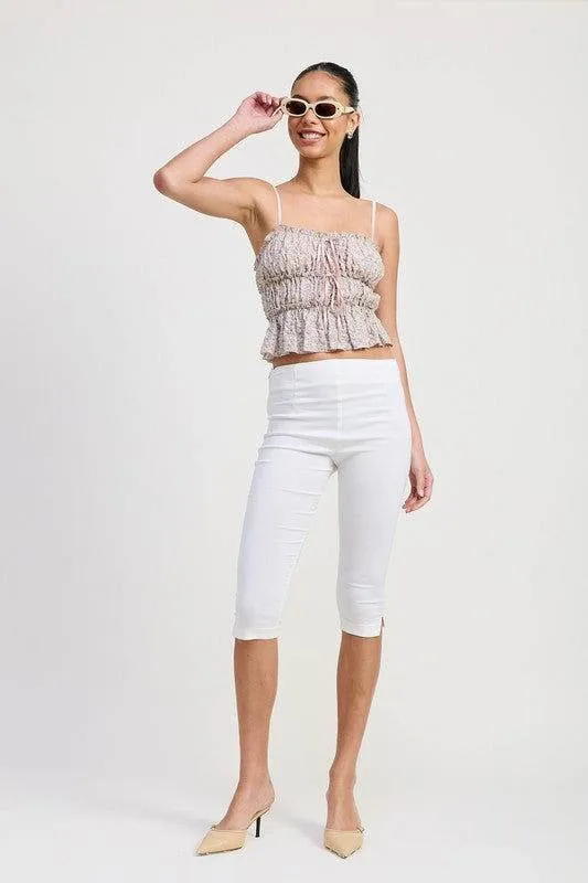 Emory Park Floral Tiered  Ruffle Top