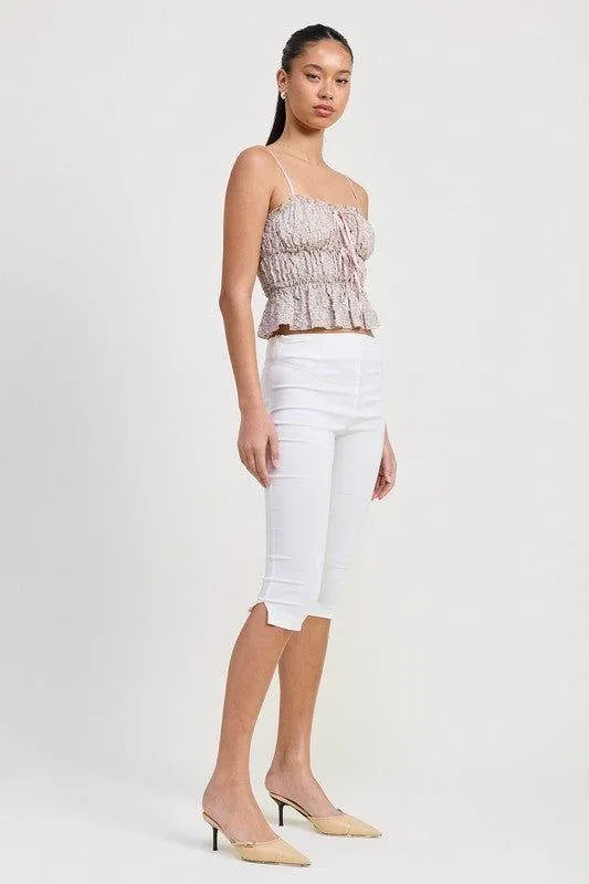 Emory Park Floral Tiered  Ruffle Top