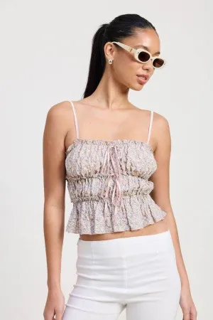 Emory Park Floral Tiered  Ruffle Top