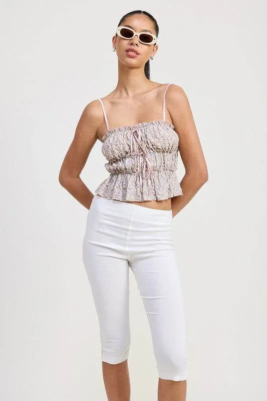 Emory Park Floral Tiered  Ruffle Top