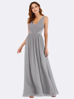 Ever Pretty Women Fashion Deep V Neck Sleeveless Long Evening Party Dress EP07497
