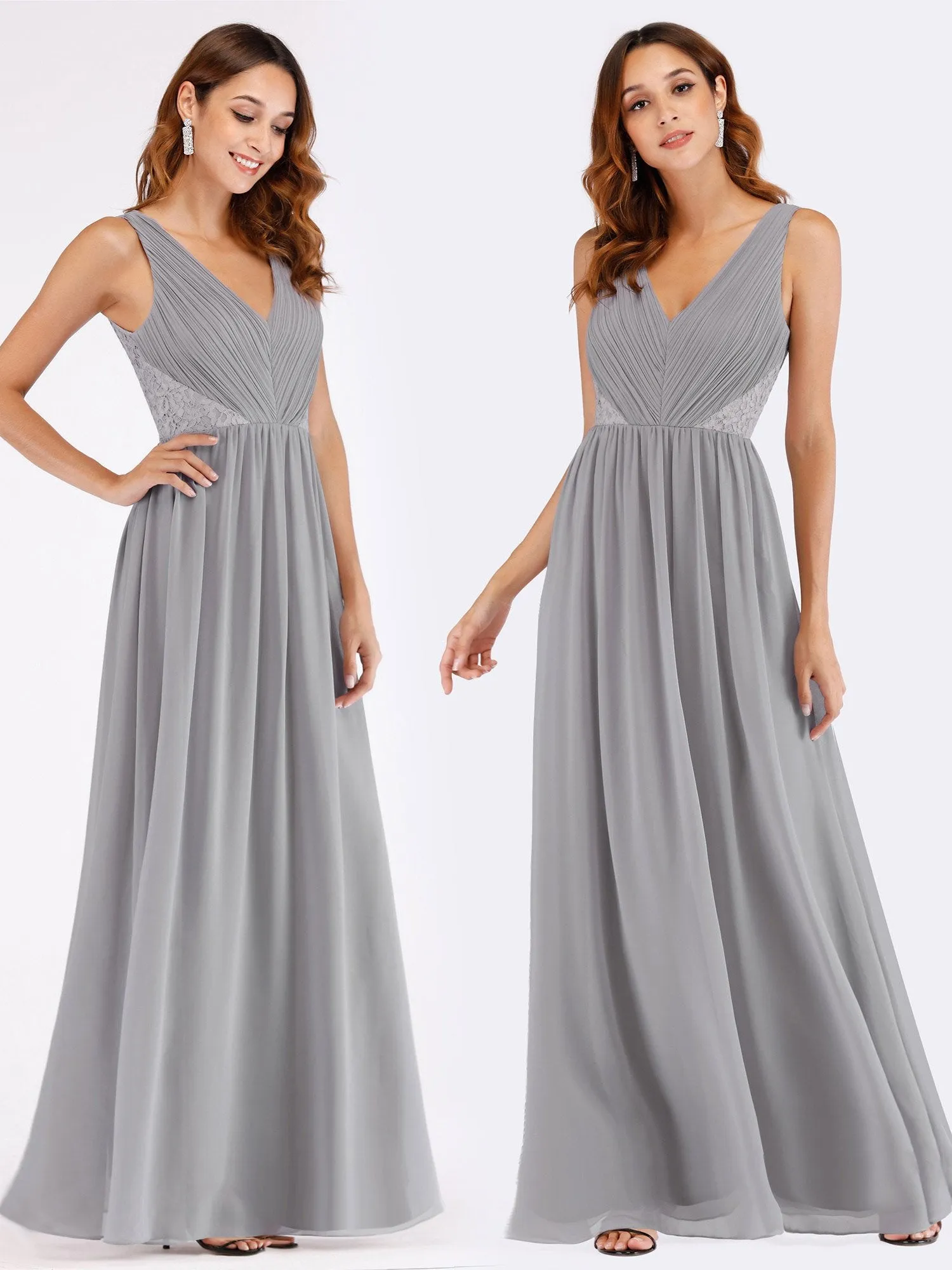 Ever Pretty Women Fashion Deep V Neck Sleeveless Long Evening Party Dress EP07497