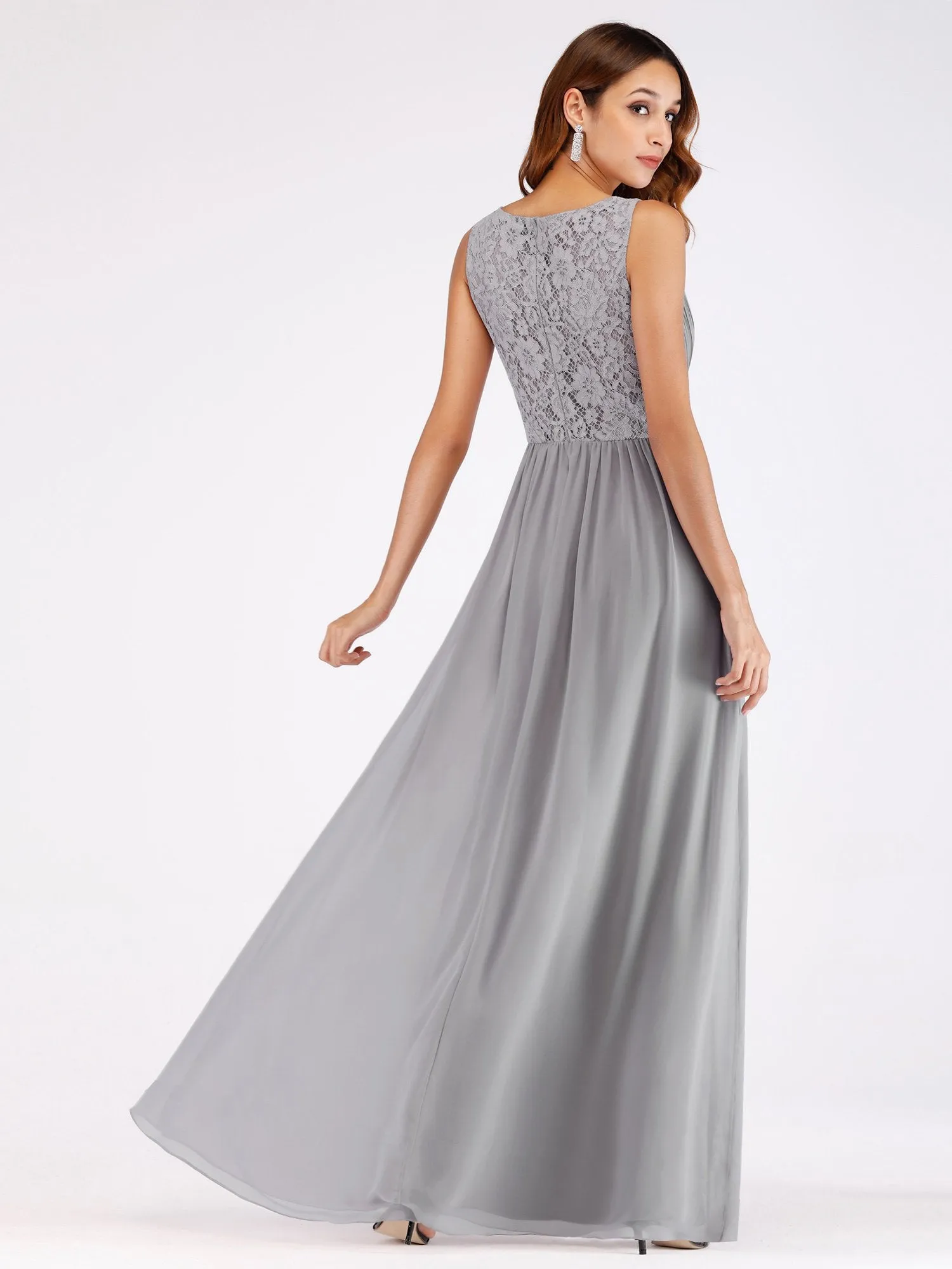 Ever Pretty Women Fashion Deep V Neck Sleeveless Long Evening Party Dress EP07497