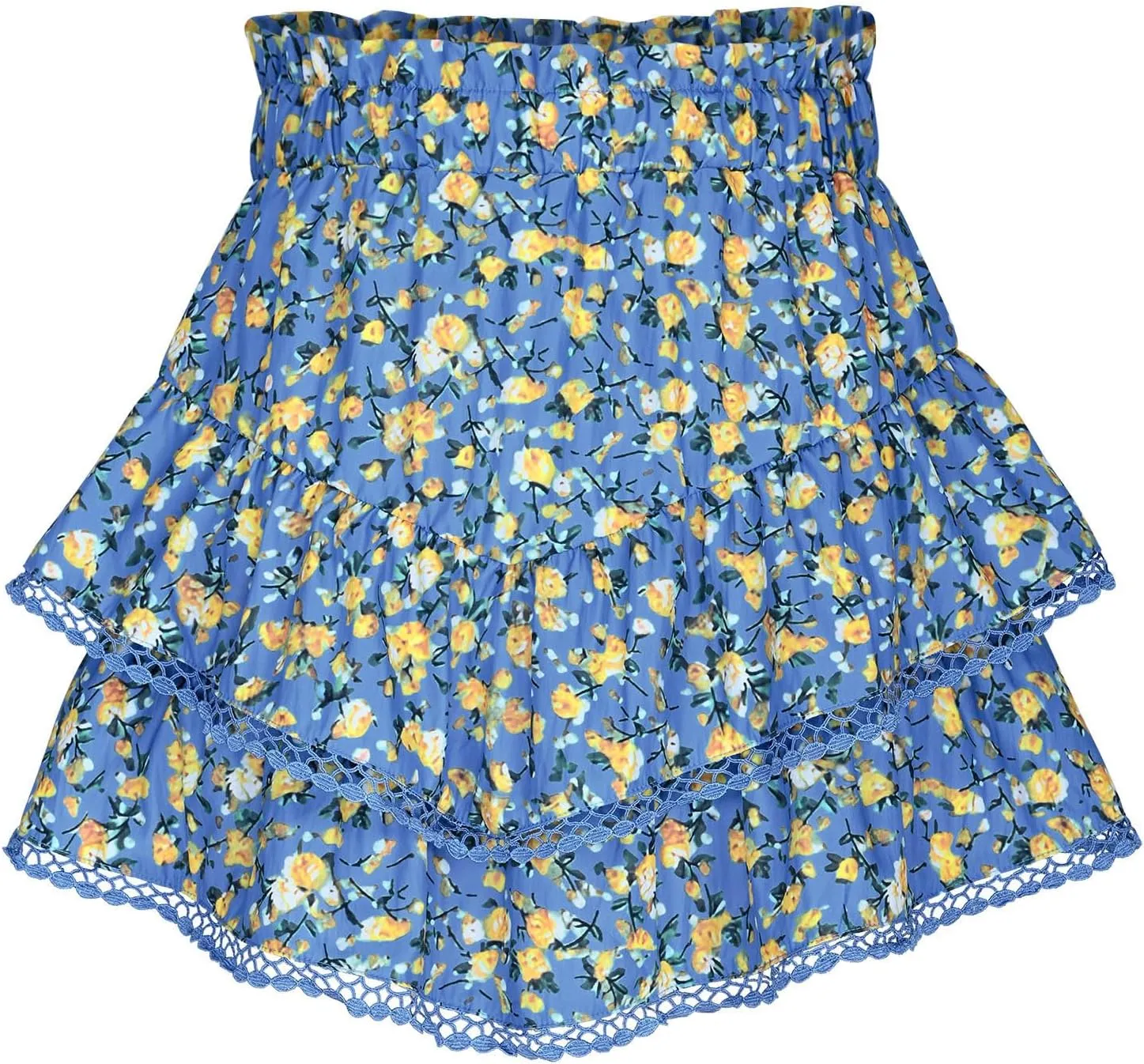 Flowy Shorts for Women Casual Boho Floral Skort Ruffle Mini Skirts Running Tennis Butterfly Shorts 2025 Trendy Outfit
