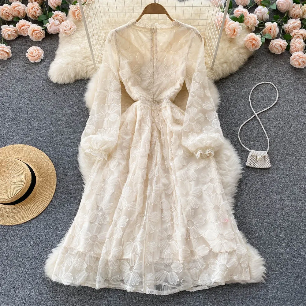 Gentle Feminine Sexy Mid-Length Trendy Women's Dress