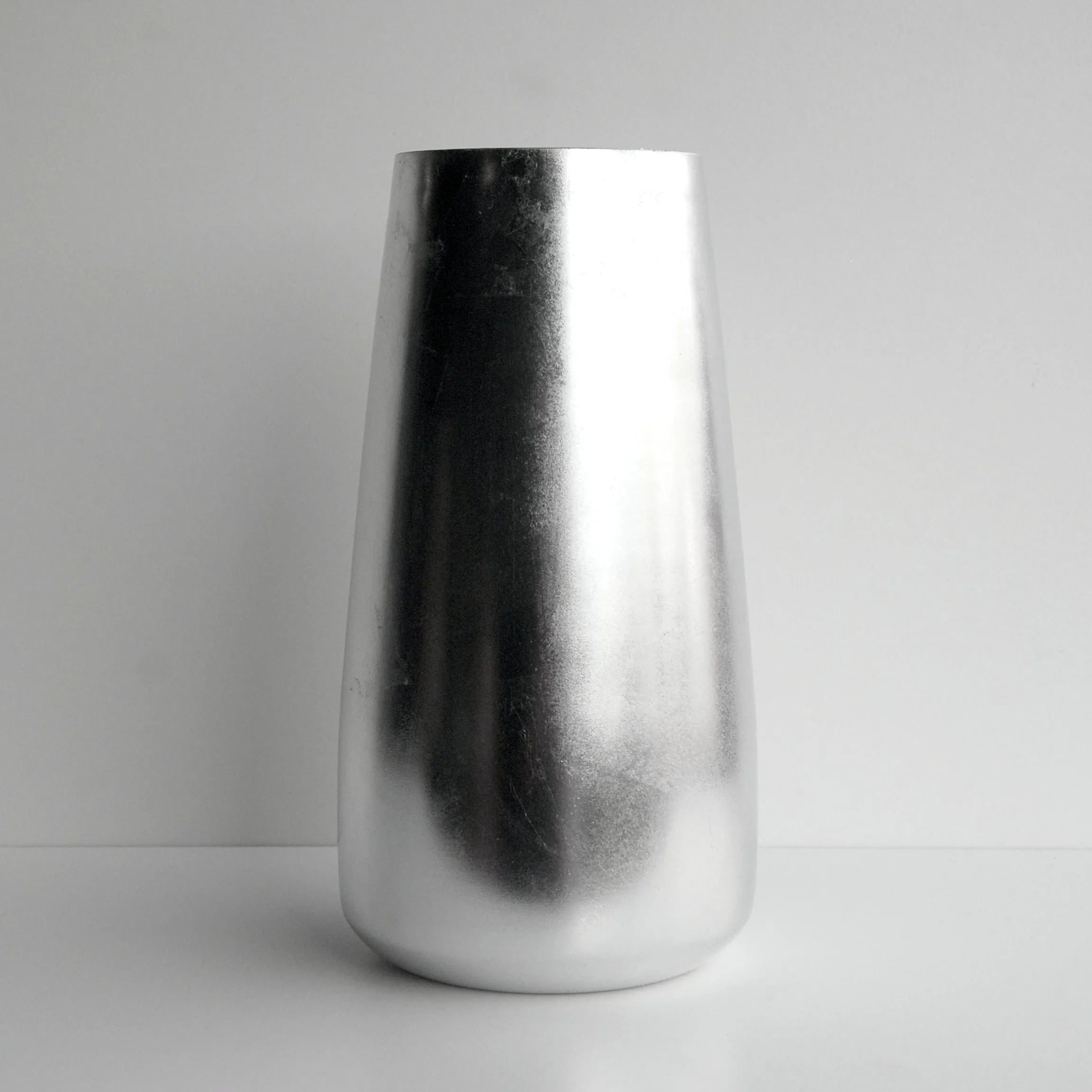 GILT 12" Silver Gilded Zen Vase
