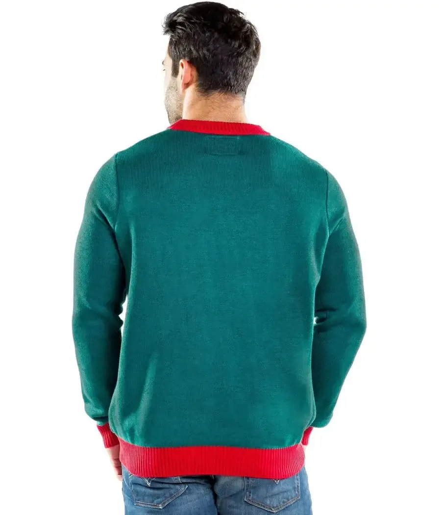 Gingerbread Man Roid Rage Men's Funny Ugly Christmas Sweater