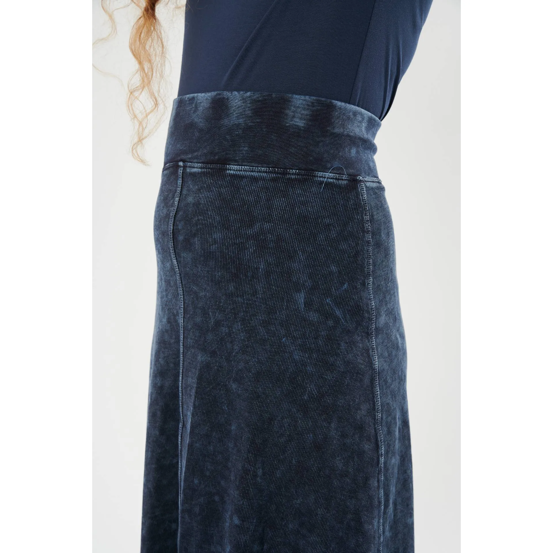 Girls Ribbed Stonewash Maxi Skirt