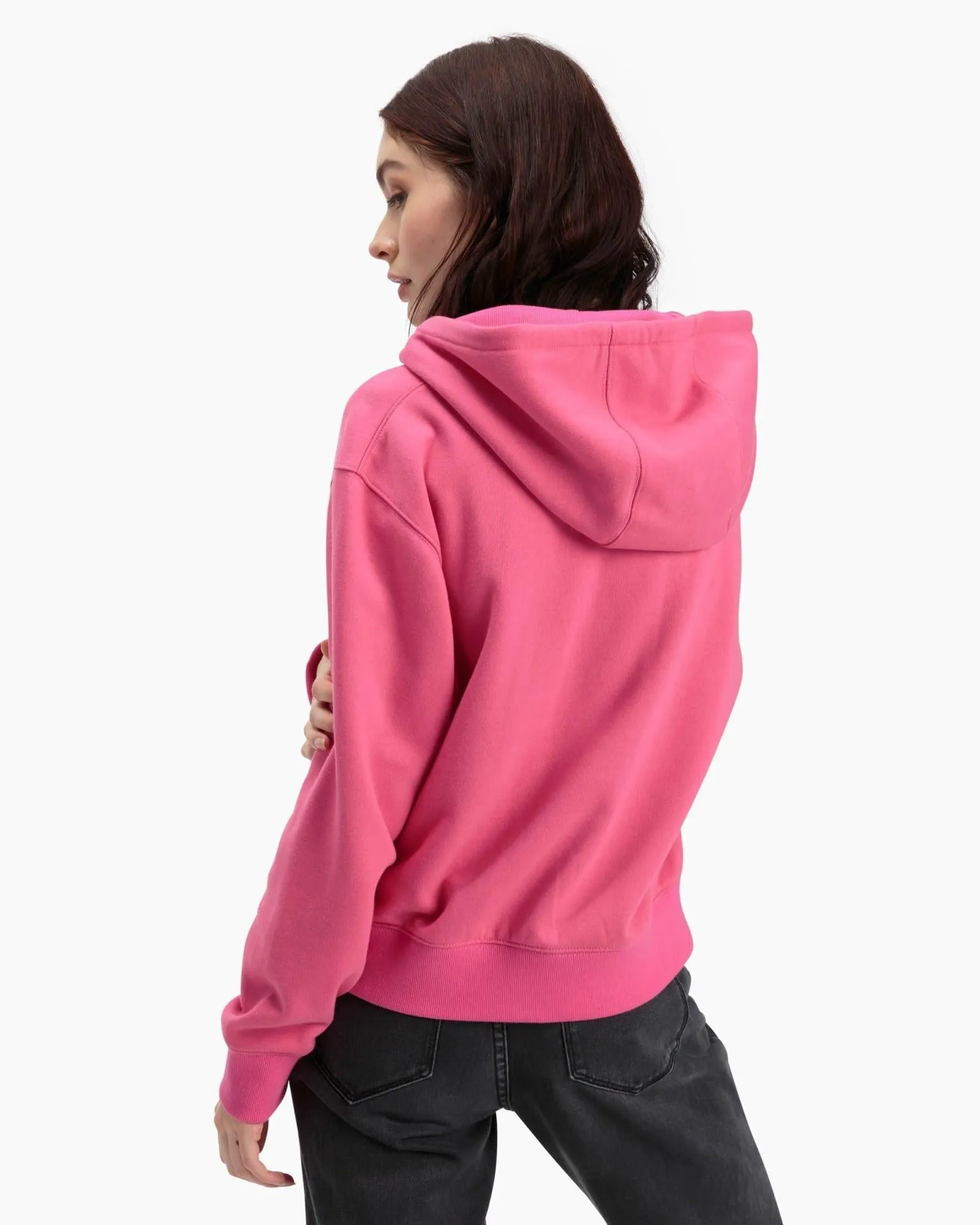Half-Zip Fleece Hoodie (Berry)