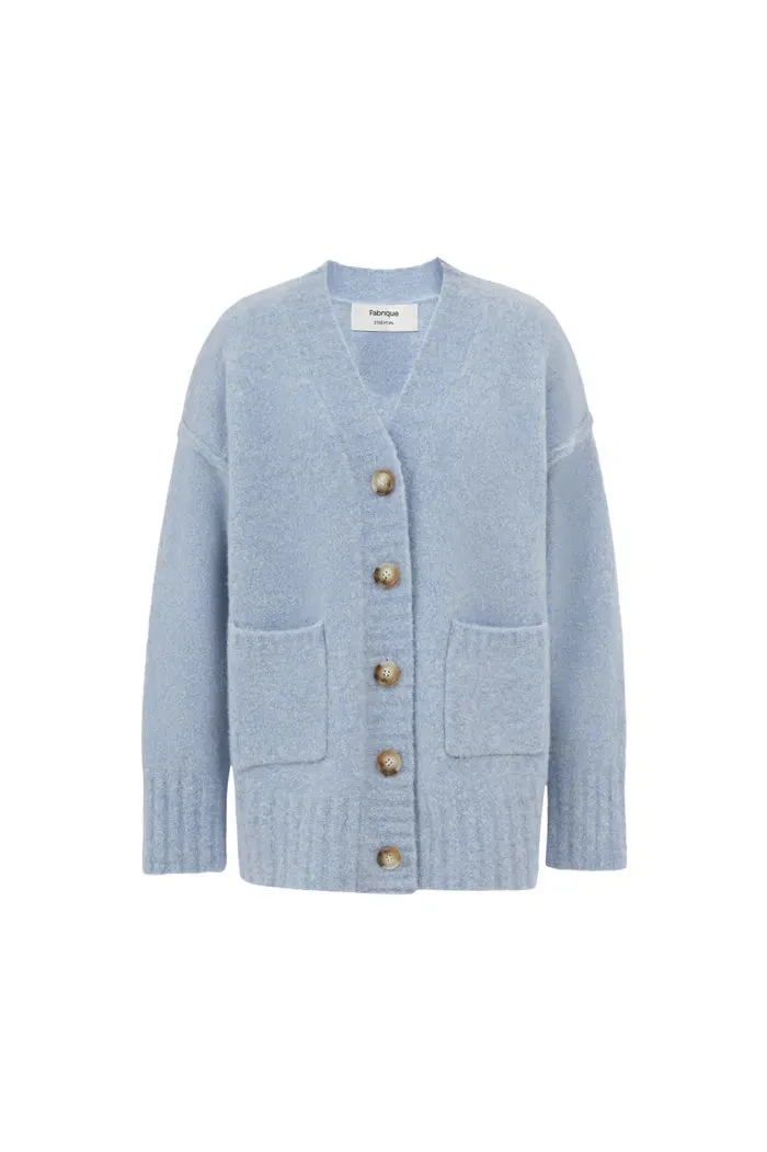 Hiroko Oversized Knit Cardigan in Wool Bouclé