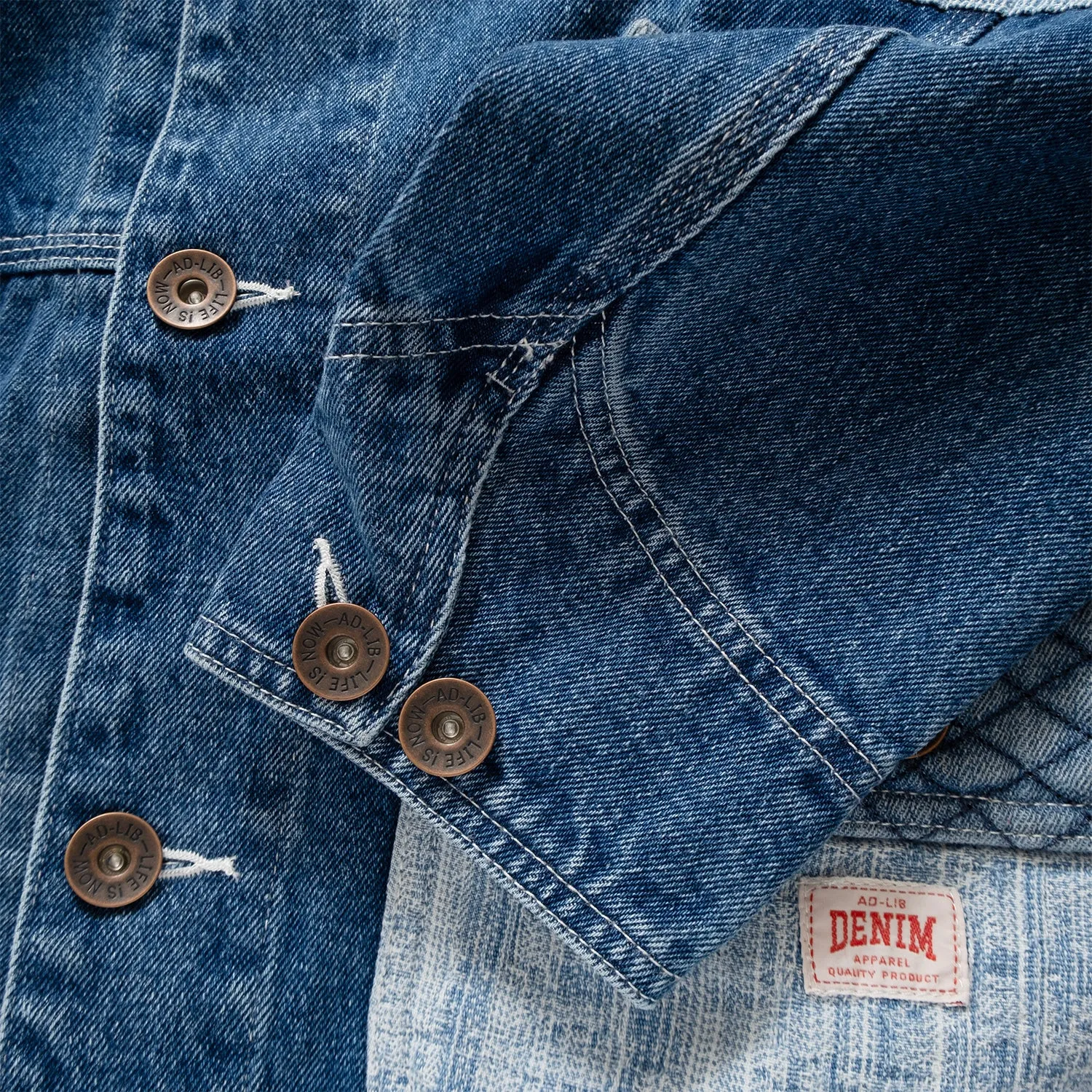 (JK325) Denim Patchwork Jacket