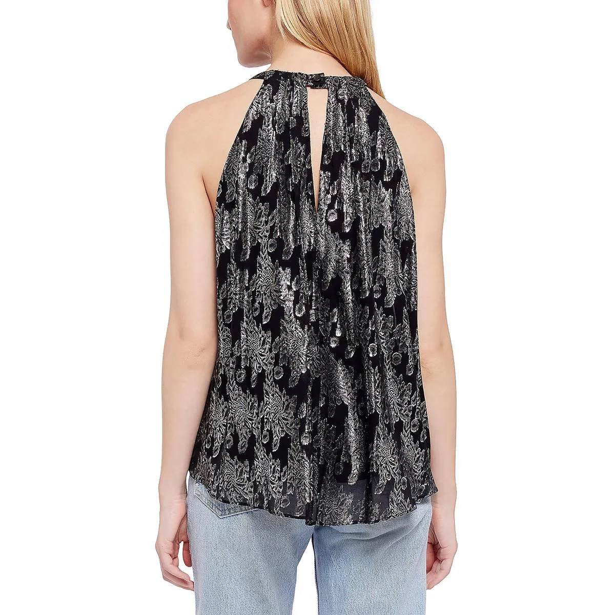 Joie Womens Metallic Halter Halter Top