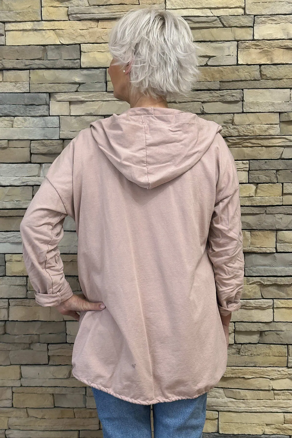 Lara Hooded Cotton Jacket Pink