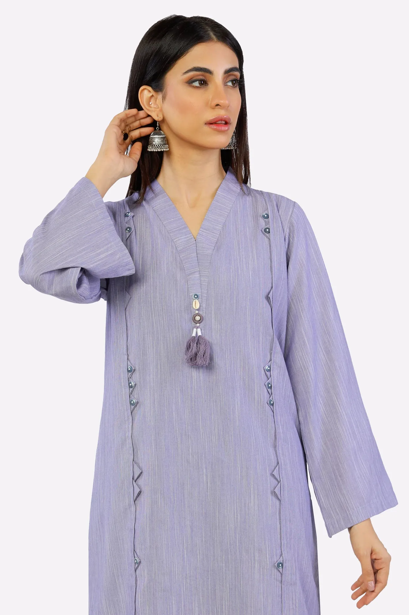 Light Purple Dyed Kurti