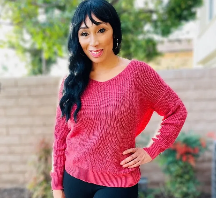 Metallic Criss Cross Backless Sweater