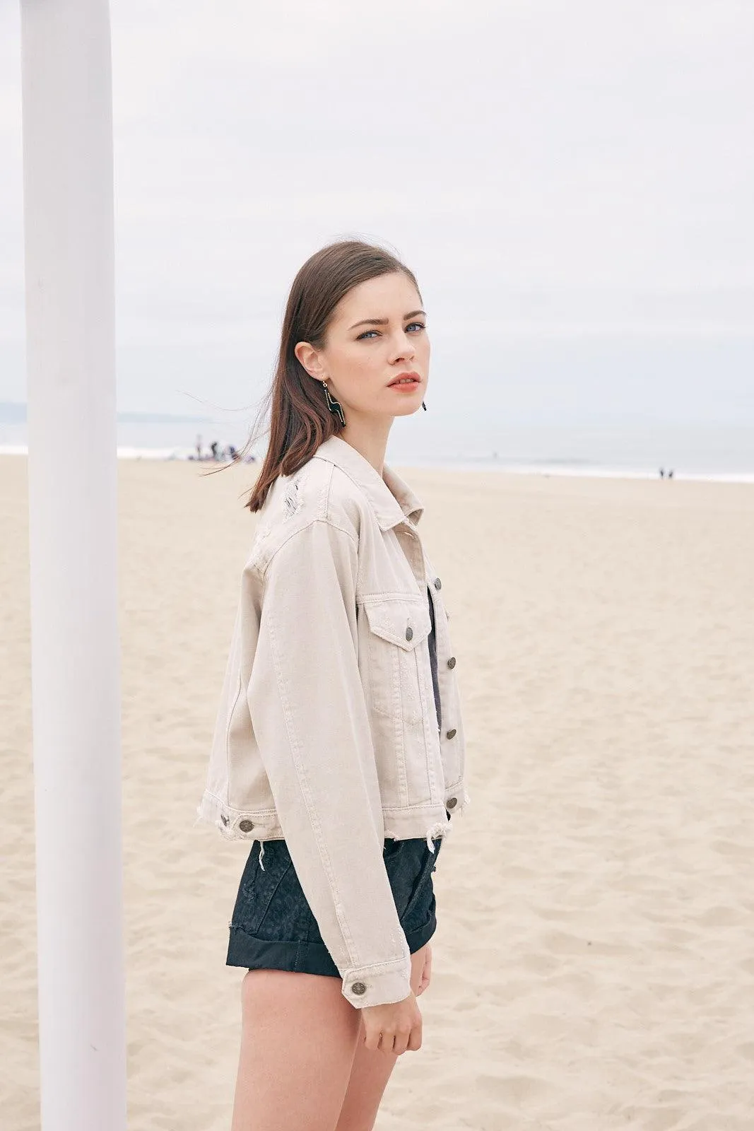 MUSTARD SEED Color Denim Jacket