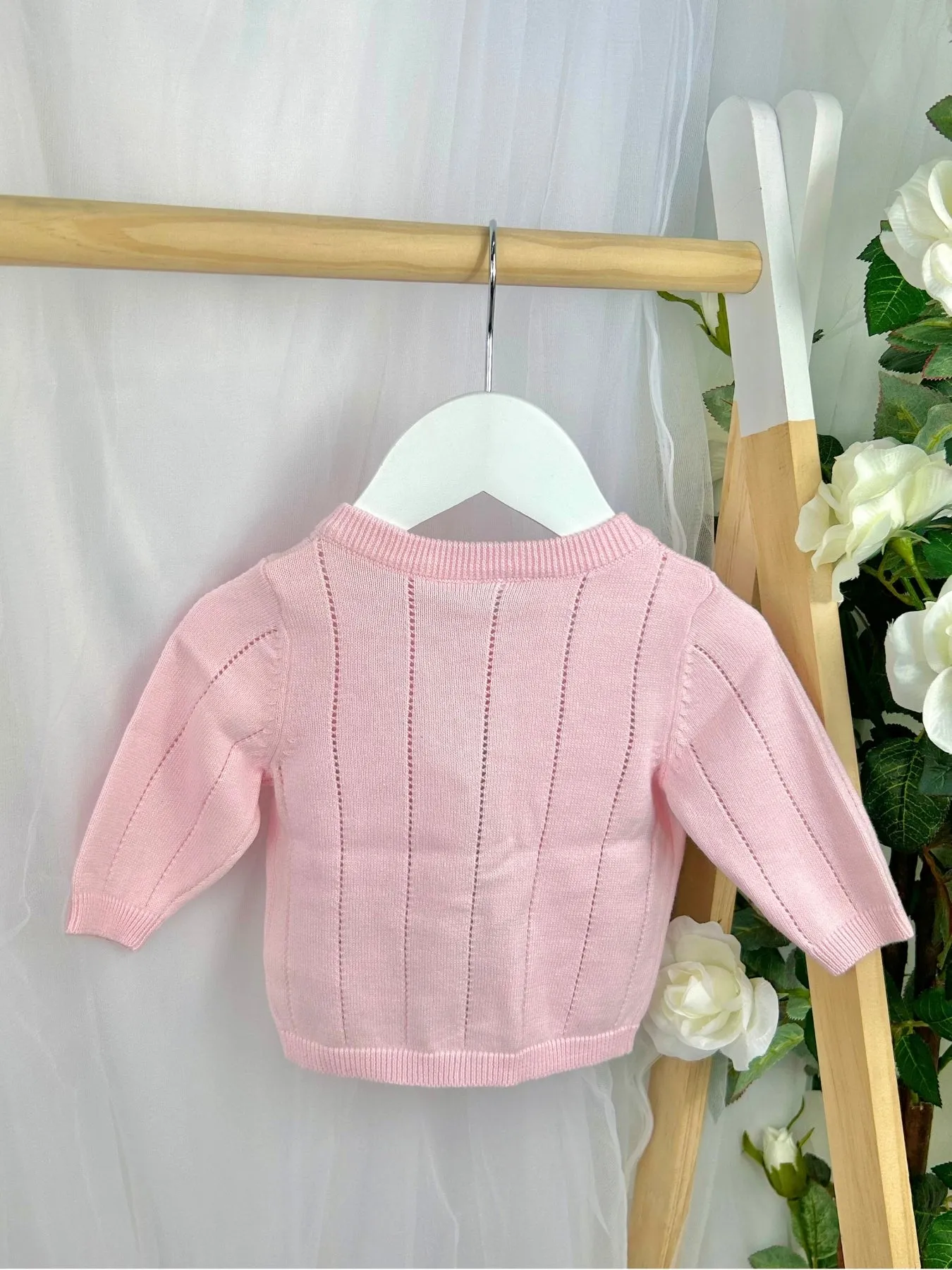 Name It Baby Girl Organic Cotton Rosebud Cardigan - 2 Colours