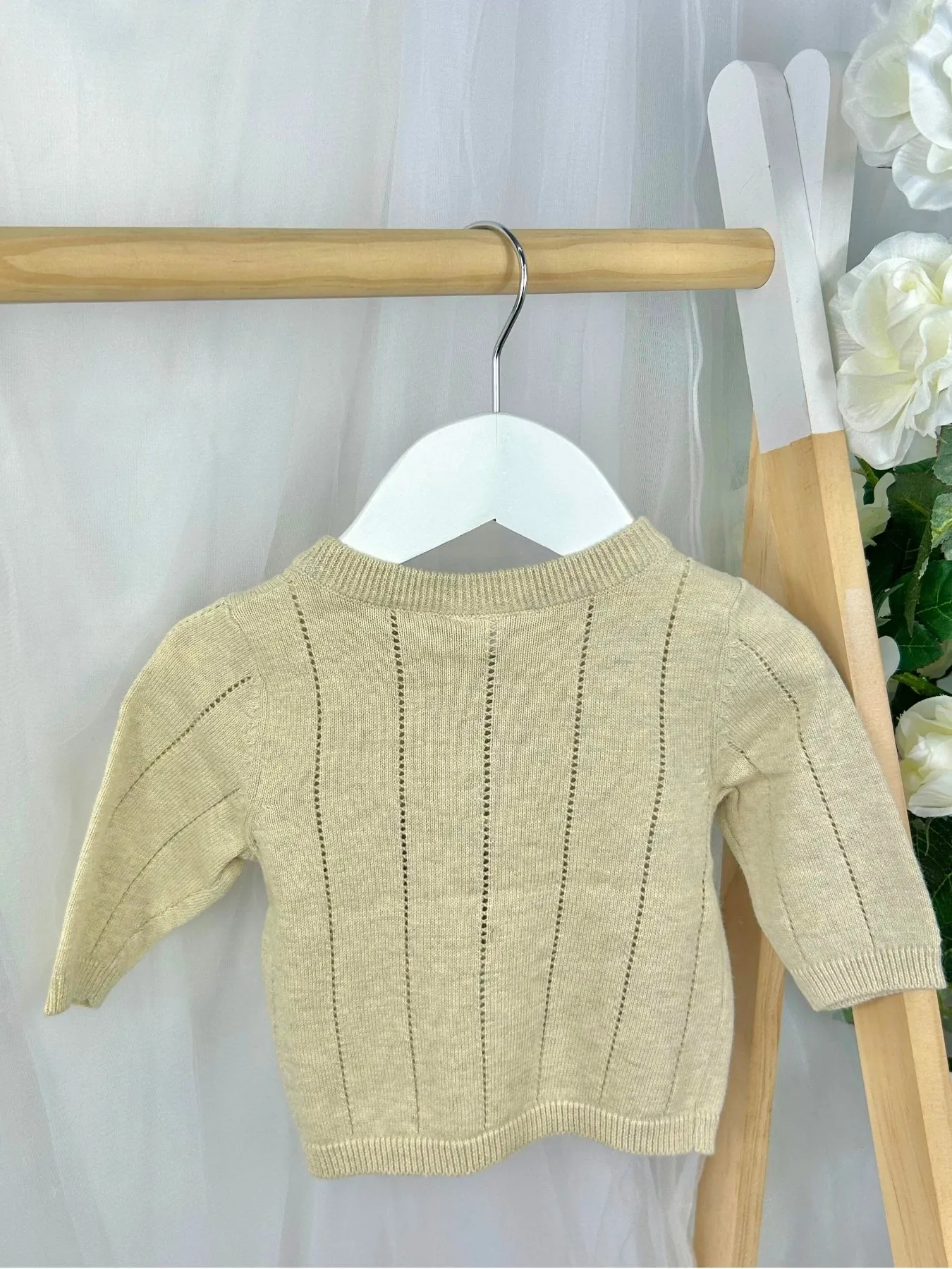 Name It Baby Girl Organic Cotton Rosebud Cardigan - 2 Colours