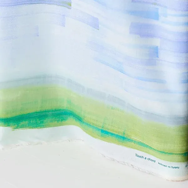 NANI IRO • Touch a Chord Cotton Silk Fabric • Lt Blue