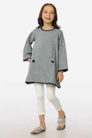 Navy Chambray Girls Kurti