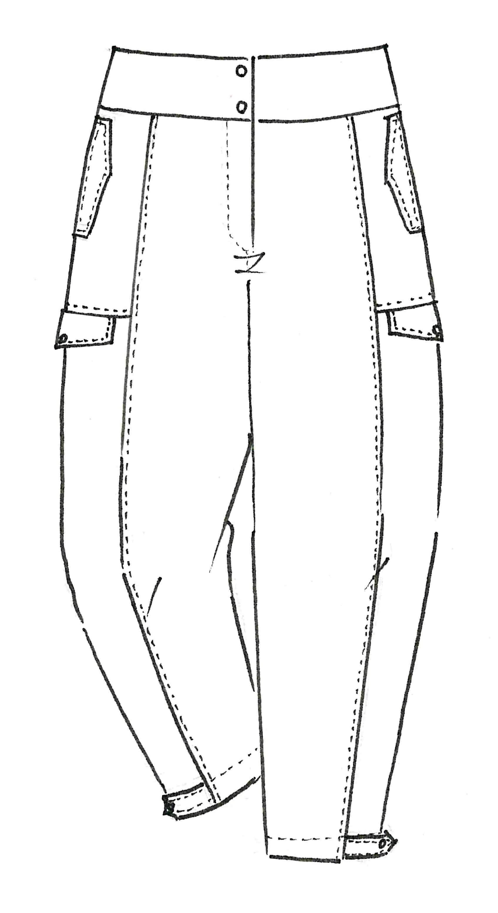 Paula Ryan Washer Linen Casual Pant - Navy