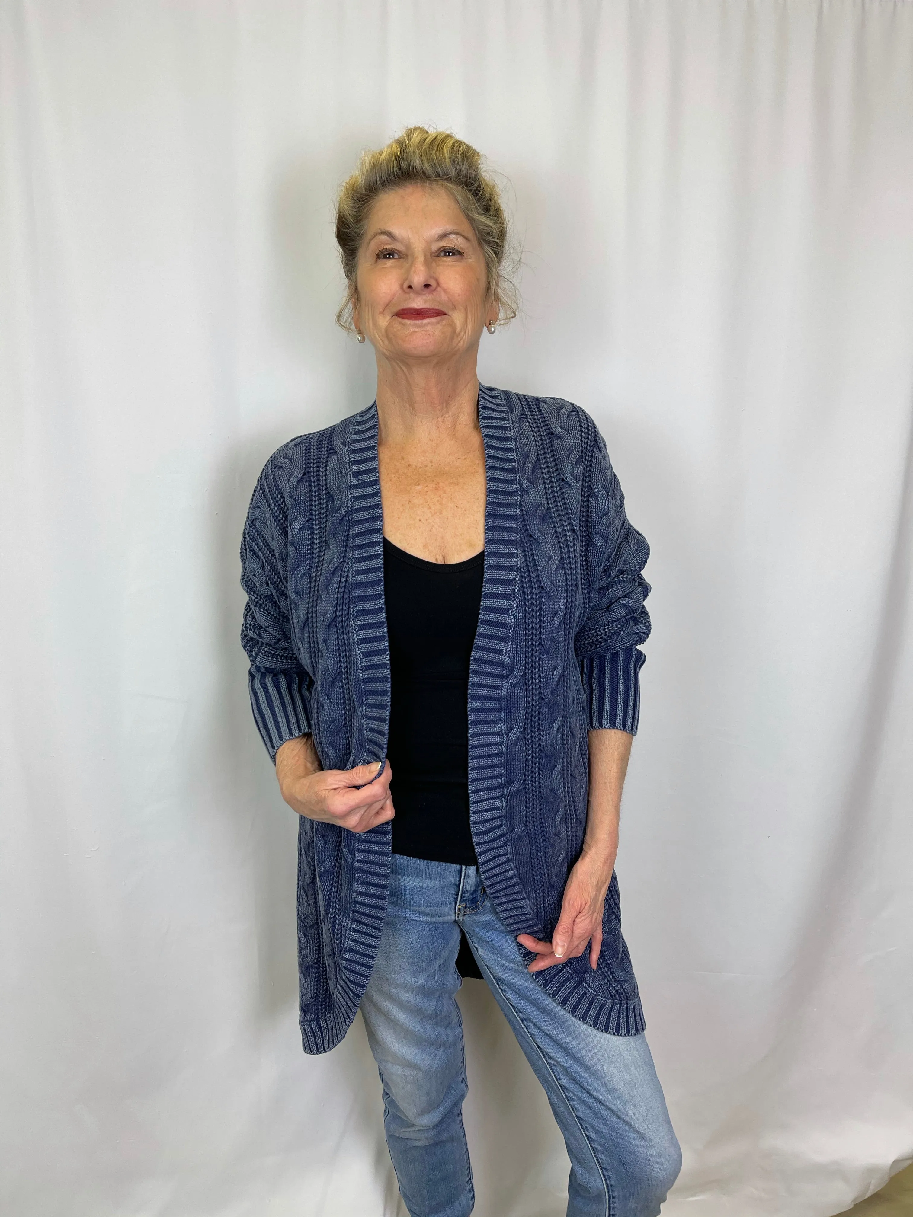 PBJ Open Cardigan Chambray BL366