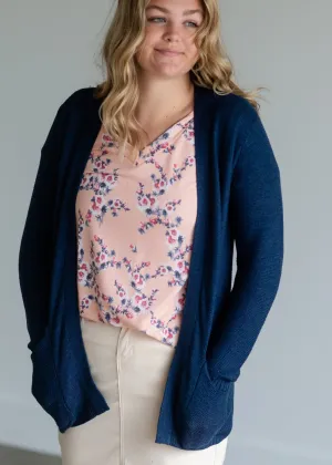 Peach Classic V-Neck Floral Tee - FINAL SALE