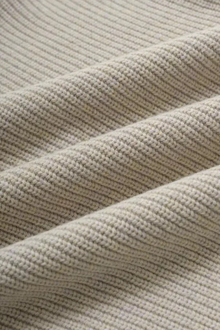 Perina Oversized Turtleneck Sweater in Wool-Cotton Blend Knit