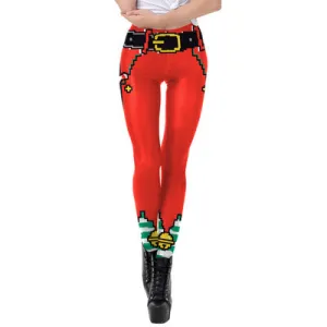 Pixel Printed Elf Leggings