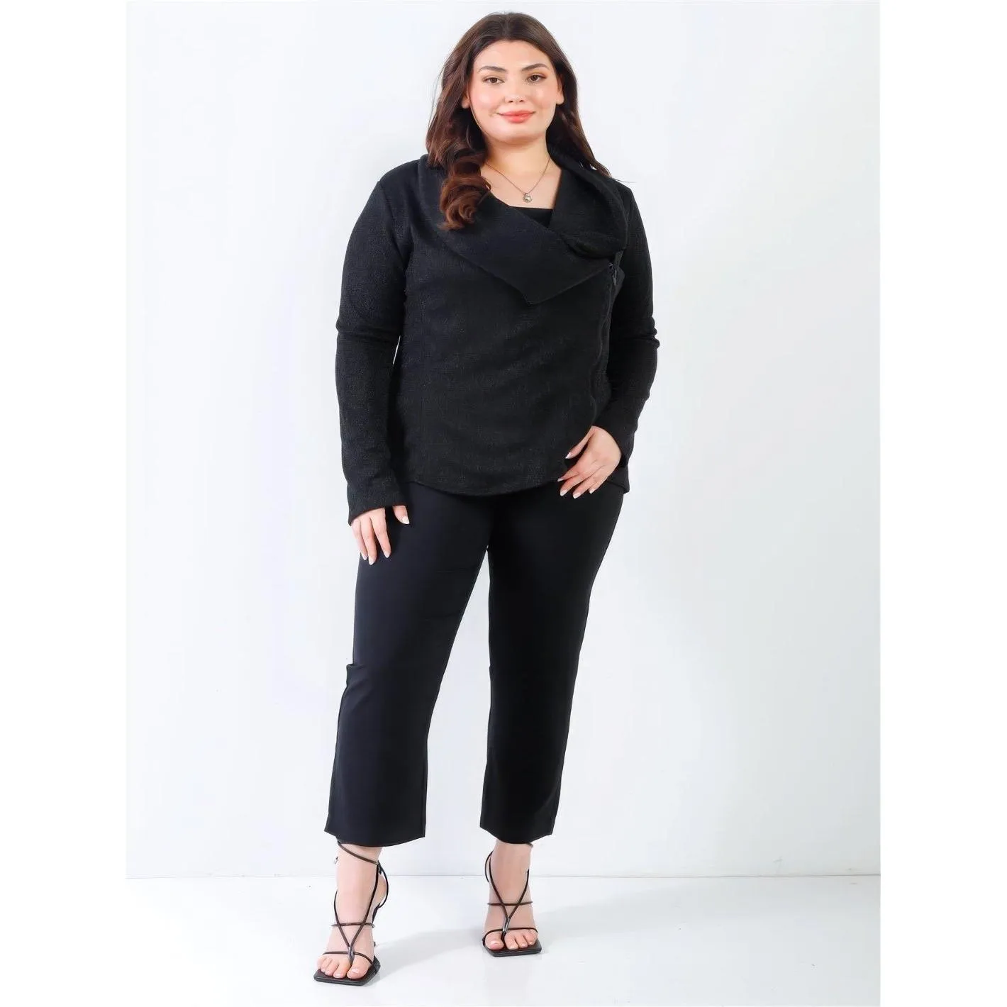 Plus Size Zip Up Lightweight Jacket