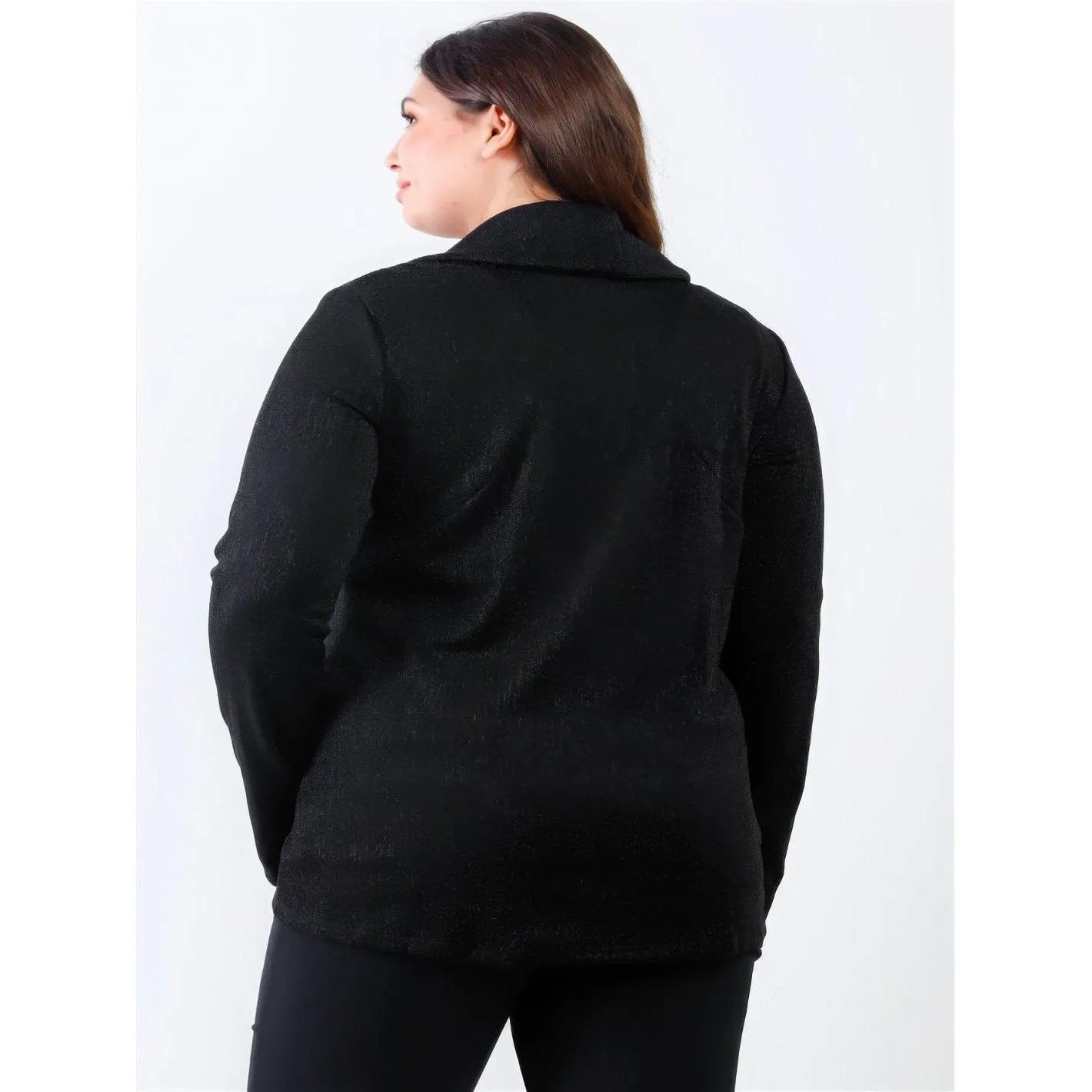 Plus Size Zip Up Lightweight Jacket